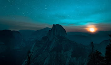 Sunset over mountains
